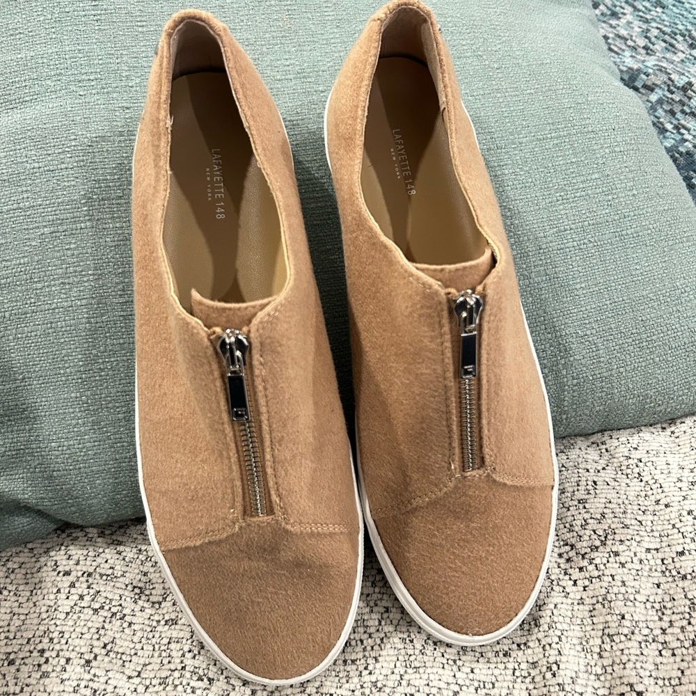 Lafayette 148 NY Slip On zip-up sneakers Size 11